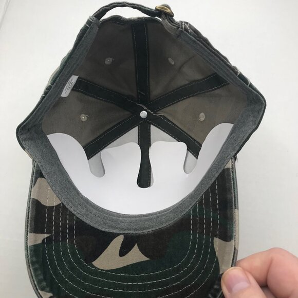 Time And Tru Womens One Size Baseball Cap Adjustable Back Strap Camo Green New - Picture 4 of 7